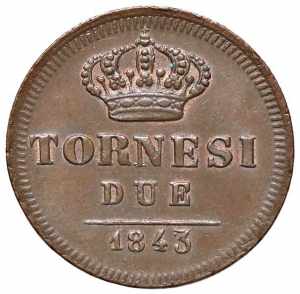  NAPOLI Ferdinando II (1830-1859) 2 Tornesi ... 