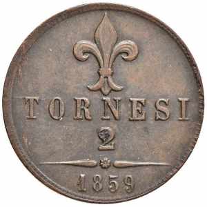  NAPOLI Francesco II (1859-1860) 2 Tornesi ... 