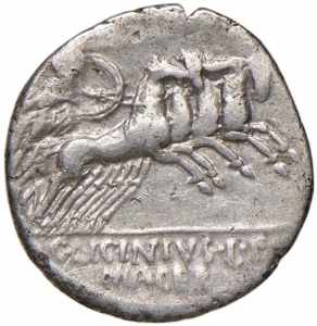 Licinia - C. Licinius L. f. Macer - Denario ... 