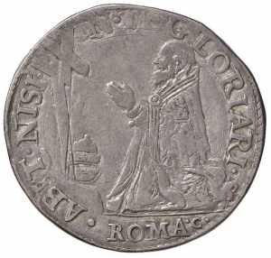Pio V (1566-1572) Testone - Munt. 3; Berm. ... 