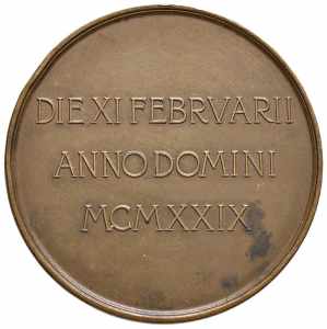  Pio XI (1922-1939) Medaglia 1929 Pax Nostra ... 