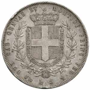  Vittorio Emanuele II (1849-1861) 5 Lire ... 
