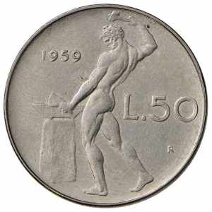  REPUBBLICA ITALIANA 50 Lire 1959 - AC R ... 