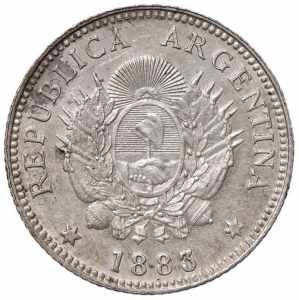  ARGENTINA 20 Centavos 1883 - KM 27 AG (g ... 