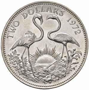  BAHAMAS Elisabetta II (1952-) 2 Dollari ... 