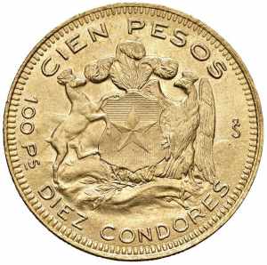 CILE 100 Pesos 1946 - Fr. 54 AU (g 20,29) ... 
