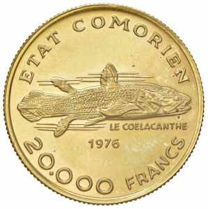  COMORE 20.000 Franchi 1976 - Fr. 1 AU (g ... 