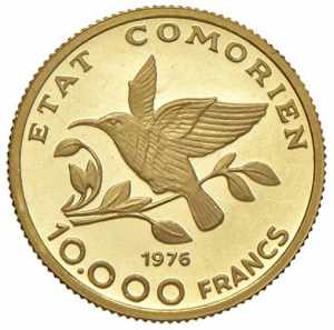 COMORE 10.000 Franchi 1976 - Fr. 2 AU (g ... 