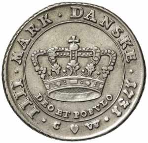  DANIMARCA Cristiano VI (1730-1746) Krone (4 ... 