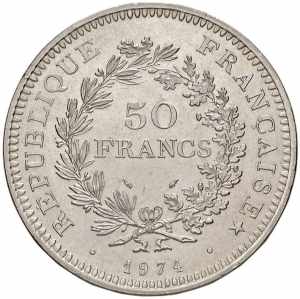  FRANCIA 50 Francs 1974 - AG (g 29,93) ... 