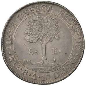  GUATEMALA 8 Reales 1837 - KM 4 AG (g 26,82) ... 