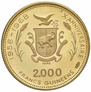  GUINEA 2.000 Franchi 1969-70 Apollo XIII - ... 