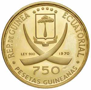 GUINEA EQUATORIALE 750 Pesetas 1970 - Fr. ... 