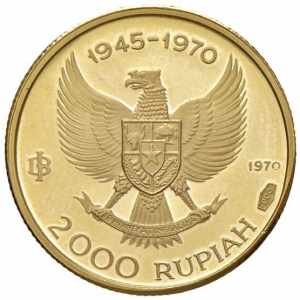  INDONESIA 2.000 Rupie 1970 - KM 28 AU (g ... 
