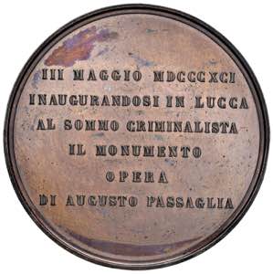 Francesco Carrara Medaglia 1891 - Opus: ... 