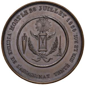 Medaglia 1835 Morte del maresciallo Mortier, ... 