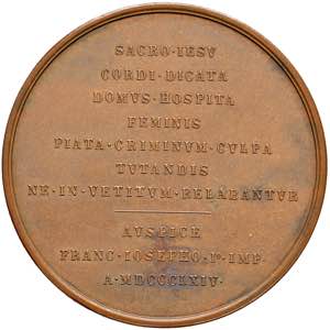 VENEZIA Medaglia 1864 Inaugurazione della ... 