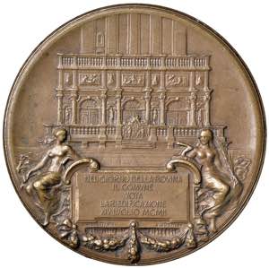 VENEZIA Medaglia 1912 per la ricostruzione ... 