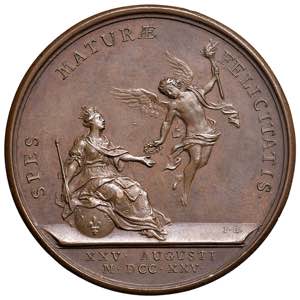 FRANCIA Luigi XV (1715-1774) Medaglia 1725 ... 