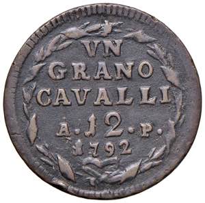 NAPOLI Ferdinando IV (1759-1799) Grano 1792 ... 