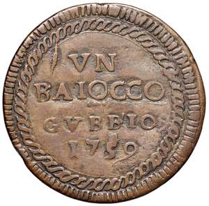 Clemente XIII (1758-1769) Gubbio - Baiocco ... 