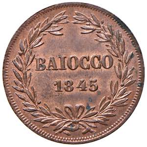 Gregorio XVI (1831-1846) Baiocco 1845 A. XV ... 