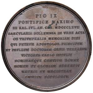 Pio IX (1846-1878) Medaglia 1867 Martirio ... 