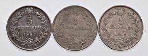 5 Centesimi 1861 M e 1867 N - CU Lotto di ... 