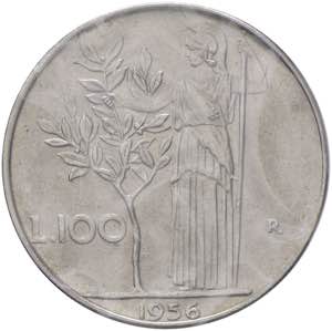 REPUBBLICA ITALIANA (1946-) 100 Lire 1956 - ... 