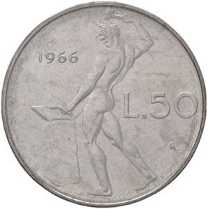 REPUBBLICA ITALIANA (1946-) 50 Lire 1966 - ... 