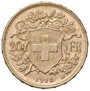SVIZZERA Confederazione 20 Franchi 1915 - AU ... 