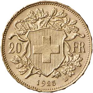 SVIZZERA Confederazione 20 Franchi 1925 - AU ... 
