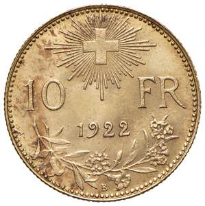 SVIZZERA Confederazione 10 Franchi 1935 - AU ... 