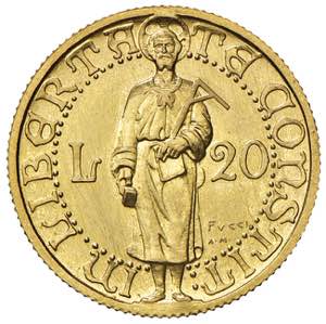 SAN MARINO 20 Lire 1925 Prova di Stampa - AU ... 