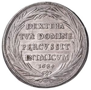 Innocenzo XI (1676-1689) Piastra 1684 A. IX ... 