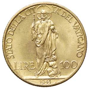 Pio XII (1939-1958) 100 Lire 1941 A. III - ... 