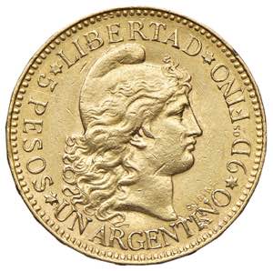 ARGENTINA 5 Pesos 1885 - ... 