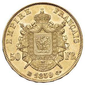 FRANCIA Napoleone III (1852-1870) 50 Franchi ... 