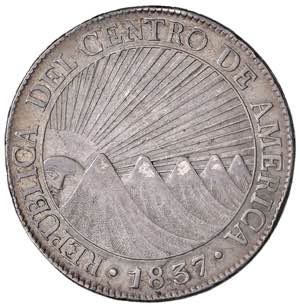 GUATEMALA 8 Reales 1837 ... 