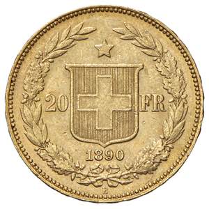 SVIZZERA Confederazione - 20 Franchi 1890 - ... 