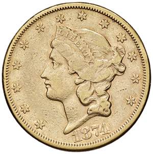 USA 20 Dollari 1874 CC - ... 