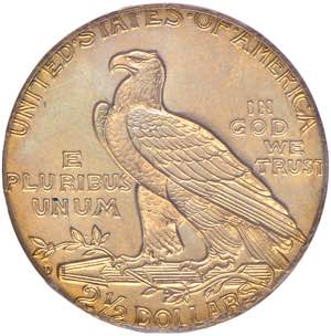 USA 2,50 Dollari 1925 D - AU RR In slab PGCS ... 