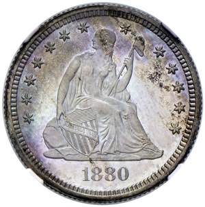 USA 25 Cents 1880 - AG ... 