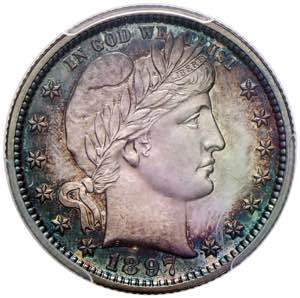USA 25 Cents 1897 - AG ... 