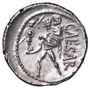 Cesare (+ 44 a.C.) Denario (zecca africana, ... 