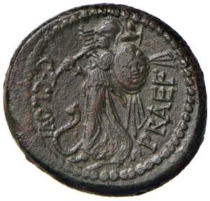 Cesare (+ 44 a.C.) Dupondio (45 a.C.) Testa ... 