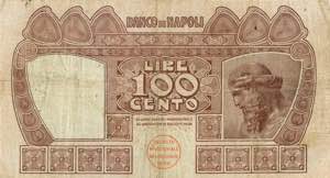 Banco di Napoli 100 Lire “Tasso” del ... 