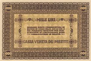 Cassa Veneta dei Prestiti 1.000 Lire ... 