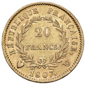 Napoleone (1804-1814) Torino - 20 Franchi ... 