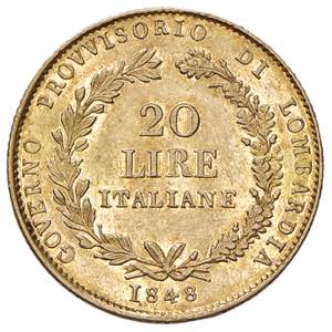 MILANO Governo provvisorio (1848) 20 Lire ... 
